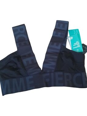 H&M Navy Logo Elastic Swim Bralette
